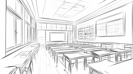 Interior of a class room