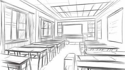 Interior of a class room