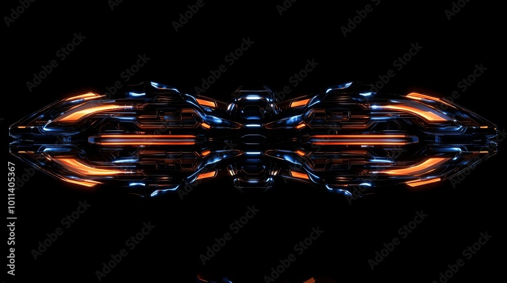 Poster a futuristic spaceship display with an overlay of digital game borders. the cyberpunk monitor dashbo