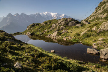 French Alps landscape in summer