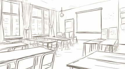 Fototapeta premium Interior of a class room