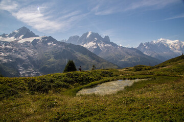 French Alps landscape in summer