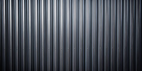 Obraz premium Dark grey colorbond sheet metal fencing texture for industrial background design