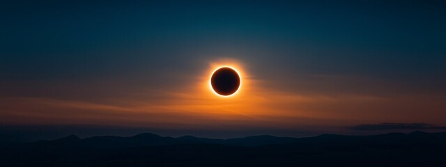 Fototapeta premium Total solar eclipse. Total lunar eclipse. The movement of celestial bodies within the solar system.