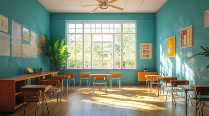 Fototapeta premium Interior of a class room