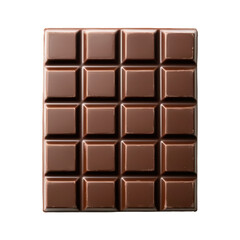 Close-up of a chocolate bar with square segments