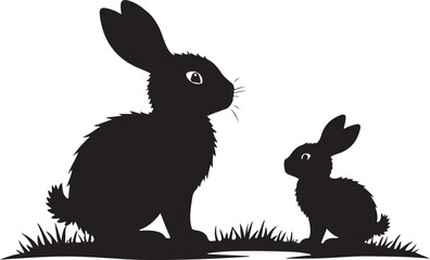 Obraz premium rabbit vector illustration design,awesome rabbit svg,rabbit high resolution printable artwork