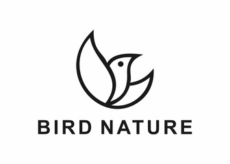 bird nature logo, design, vector, illustration, creative icon, template