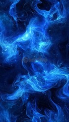 Fototapeta premium Electrifying Blue Lights on Dark Background Abstract Energy, Power, and Motion Illustration