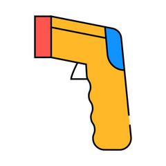 pyrometer measuring equipment line icon vector. pyrometer measuring equipment sign. isolated symbol illustration