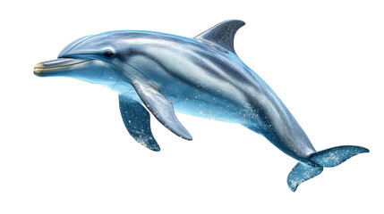 Fototapeta premium Dolphin fish isolated on white transparent