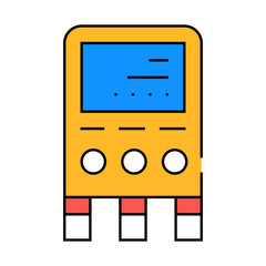 gauge manifold measuring equipment line icon vector. gauge manifold measuring equipment sign. isolated symbol illustration