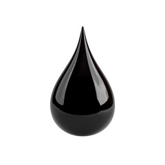 Fototapeta premium Glossy black liquid drop with a sleek design