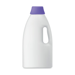 Detergent bottle isolated on white background, designed for laundry and cleaning tasks, offering convenience for household chores