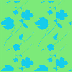 Bright print with wild flowers