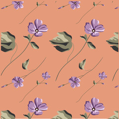 Bright print with wild flowers