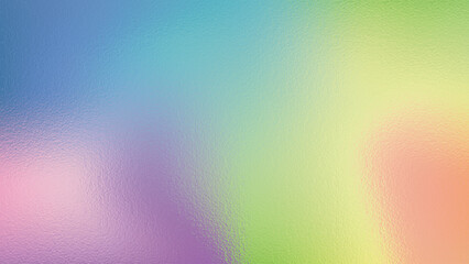 Abstract soft pastel rainbow holographic foil texture background with glass effect, cmyk color mode. Vector illustration