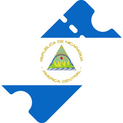 NICARAGUA Flag On ticket