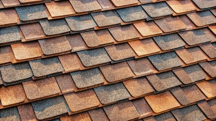 Roof shingles background in detailed texture, construction materials in high resolution image