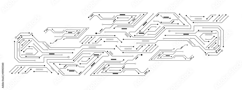 Leinwandbilder High-tech circuit board connection system. Vector abstract technology on a white background. Abstract technology communication concept vector background.