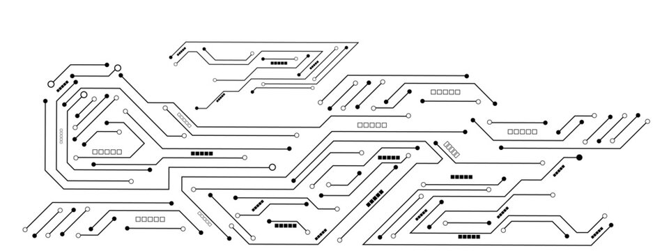Vector abstract technology on white background, Abstract technology circuit diagram on white background.