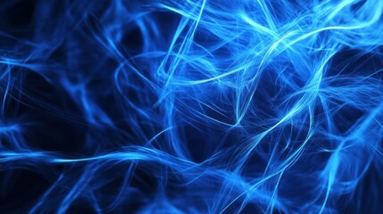 Obraz premium Abstract blue light patterns resembling flowing energy or smoke.