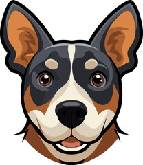 Cute Dog Head Vector Illustration – High-Quality Pet Design