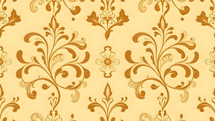 Fototapeta premium Seamless background from a floral ornament, Fashionable modern wallpaper or textile