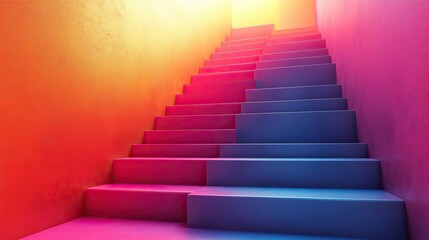 Fototapeta premium an abstract concept image illustrating business transformation showcasing an upward trend for development ,growth with ample copy space for additional text or graphics