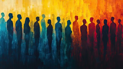 an abstract representation of psychological intelligence showcasing empathy ,social interaction skills through symbolic imagery or human figures in thoughtful poses