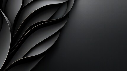 Fototapeta premium Crisp black background with no visible texture, ideal for a sharp, clean look in graphic design or branding projects.
