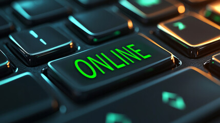 Vibrant Modern Keyboard with Green Lighting