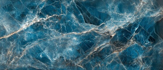 A blue and white marble wall with a blue and gold pattern