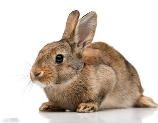 Fototapeta premium rabbit on white