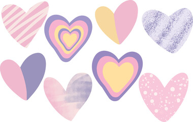 Colorfull Heart Illustration Collection