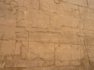 Detail of the Great Hypostyle Hall in the Precinct of Amun-Re at Karnak Temple Complex, Egypt