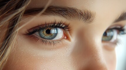 A close-up of tearful eyes meeting, one person silently apologizing while the other’s gaze softens, showing the possibility of forgiveness, in a softly lit room. Ultra-Realistic, Photo Realistic 