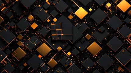 Thai-inspired geometric patterns in gold on a matte black background