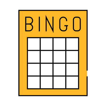 bingo card line icon vector. bingo card sign. isolated symbol illustration