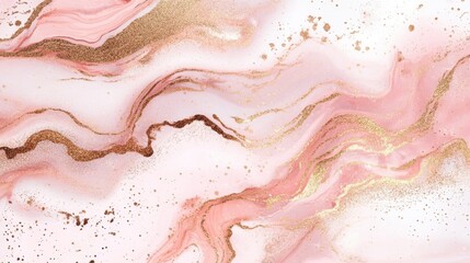 Elegant pink marble background with subtle veins of rose gold, luxurious and modern design perfect for invitations or product display
