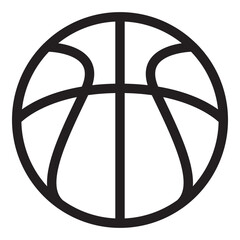 Basketball icon in outline style. Simple sports symbol vector illustration — pixel-perfect icon.