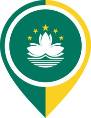 Map Icon Inside Macau Flag