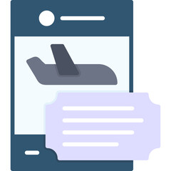 Obraz premium Online Plane Ticket Icon