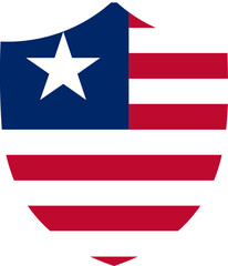 Shield Icon of Liberia Flag