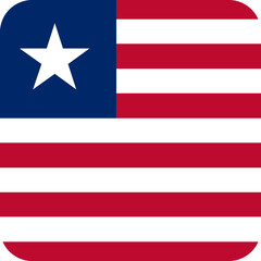 Liberia Flag Square Icon