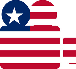 Liberia Flag on Documenrty icon