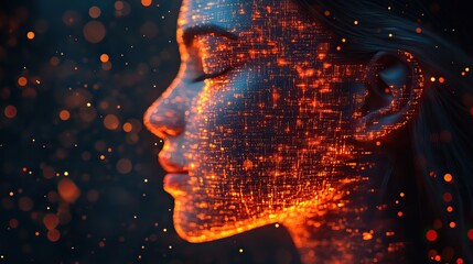 futuristic ai coding agent concept with digital code artificial intelligence ,tech innovation ideal for illustrating advanced technology machine learning ,programming