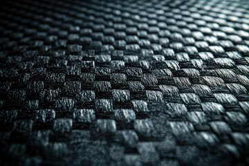 Fototapeta premium Close-Up of Black Woven Fabric Texture with Diagonal Perspective