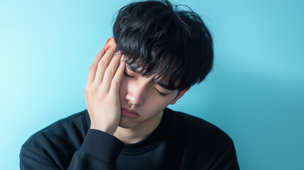 Fototapeta premium 悩む若い男性
