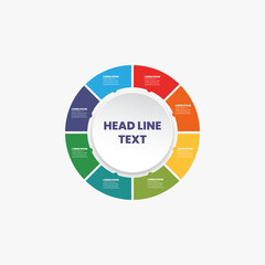 Modern circle infographic design